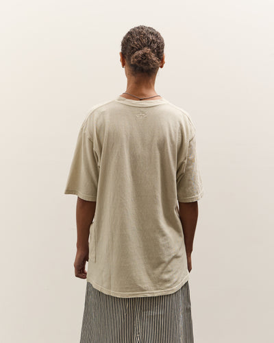 Kapital Gauze Jersey Biscuit Pocket T, Ivory