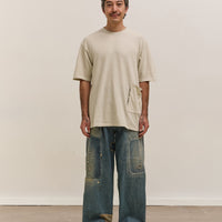 Kapital Gauze Jersey BISCUIT Pocket T Unisex, Ivory