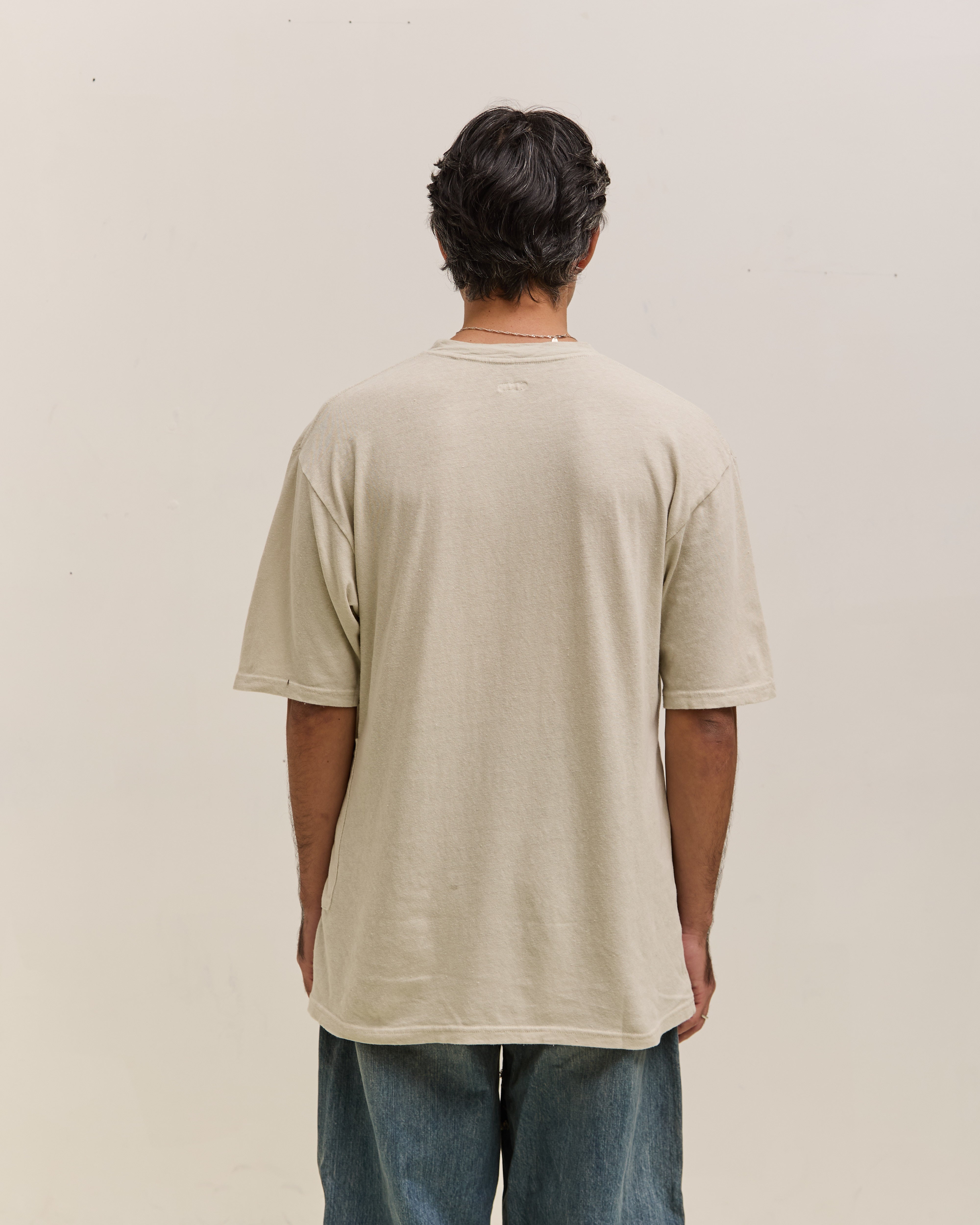 Kapital Gauze Jersey BISCUIT Pocket T Unisex, Ivory – Glasswing