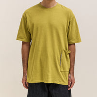 Kapital Gauze Jersey BISCUIT Pocket T Unisex, Yellow Green