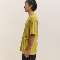 Kapital Gauze Jersey BISCUIT Pocket T Unisex, Yellow Green