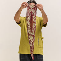 Kapital Washer Silk Neckerchief, Sambo Paisley, Wine