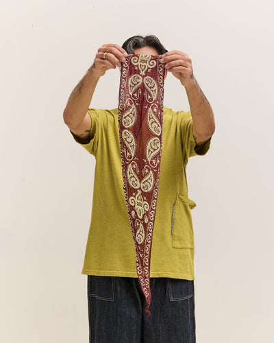 Kapital Washer Silk Neckerchief, Sambo Paisley, Wine