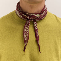 Kapital Washer Silk Neckerchief, Sambo Paisley, Wine