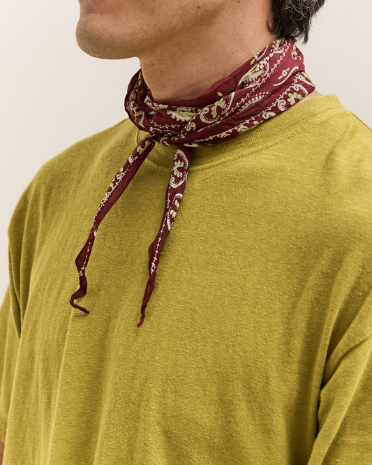 Kapital Washer Silk Neckerchief, Sambo Paisley, Wine