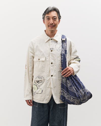 Kapital Gauze RAT BRAND Bandana Patchwork TRANSIT SNUFKIN Bag, Aubergine