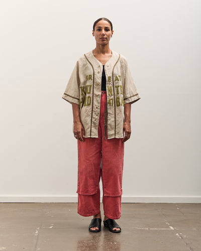 Kapital GREAT KOUNTRY Baseball Shirt, Beige French Linen