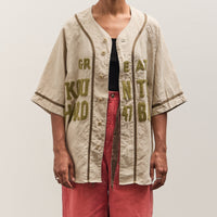 Kapital GREAT KOUNTRY Baseball Shirt, Beige French Linen