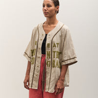 Kapital GREAT KOUNTRY Baseball Shirt, Beige French Linen