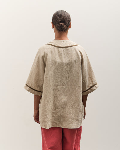 Kapital GREAT KOUNTRY Baseball Shirt, Beige French Linen