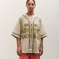 Kapital GREAT KOUNTRY Baseball Shirt, Beige French Linen