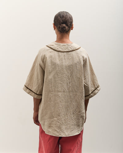 Kapital GREAT KOUNTRY Baseball Shirt, Beige French Linen