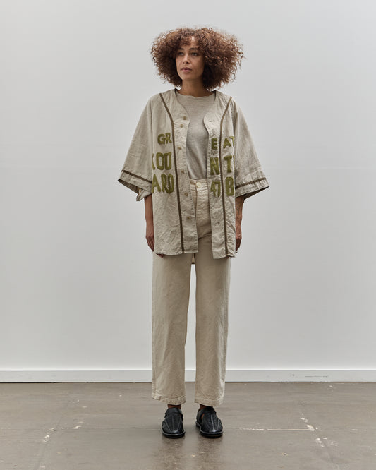 Kapital GREAT KOUNTRY Baseball Shirt, Beige French Linen