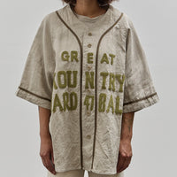 Kapital GREAT KOUNTRY Baseball Shirt, Beige French Linen