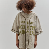 Kapital GREAT KOUNTRY Baseball Shirt, Beige French Linen