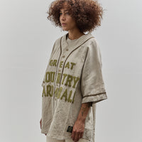 Kapital GREAT KOUNTRY Baseball Shirt, Beige French Linen