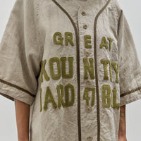 Kapital GREAT KOUNTRY Baseball Shirt, Beige French Linen