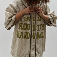 Kapital GREAT KOUNTRY Baseball Shirt, Beige French Linen