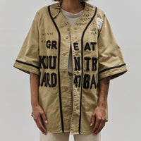 Kapital GREAT KOUNTRY Damaged Baseball Shirt, Beige