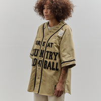 Kapital GREAT KOUNTRY Damaged Baseball Shirt, Beige