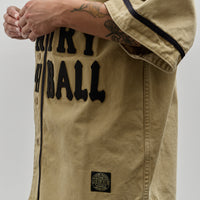 Kapital GREAT KOUNTRY Damaged Baseball Shirt, Beige