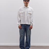 Kapital Herringbone Twill Shirt Anorak, White