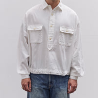Kapital Herringbone Twill Shirt Anorak, White