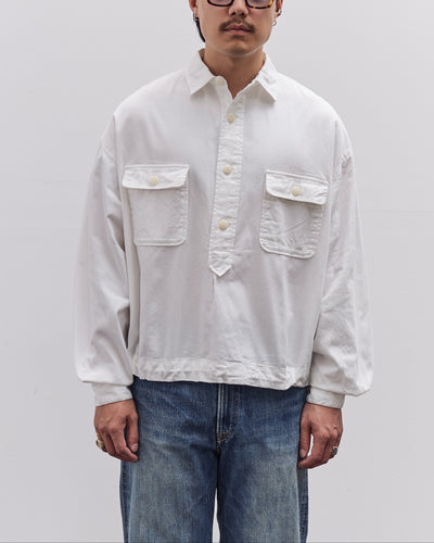 Kapital Herringbone Twill Shirt Anorak, White