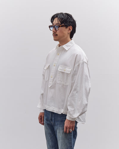 Kapital Herringbone Twill Shirt Anorak, White