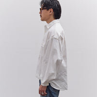 Kapital Herringbone Twill Shirt Anorak, White