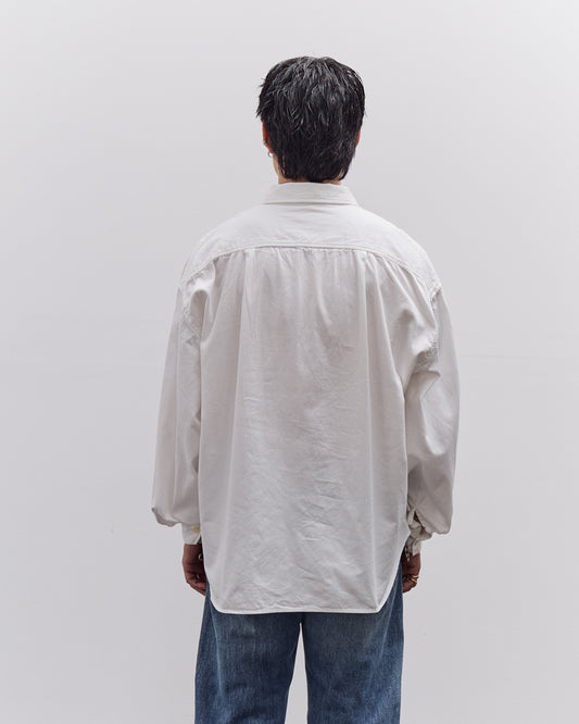 Kapital Herringbone Twill Shirt Anorak, White