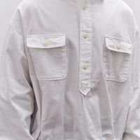 Kapital Herringbone Twill Shirt Anorak, White