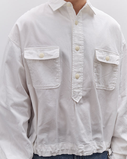 Kapital Herringbone Twill Shirt Anorak, White