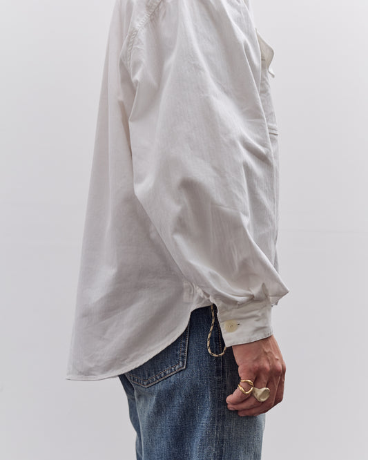 Kapital Herringbone Twill Shirt Anorak, White