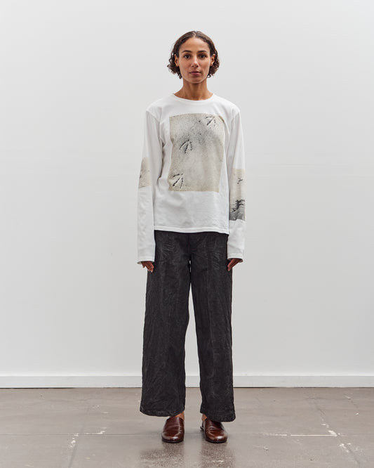 Kapital Jersey Crew Long Sleeve T, White