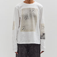 Kapital Jersey Crew Long Sleeve T, White