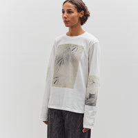 Kapital Jersey Crew Long Sleeve T, White