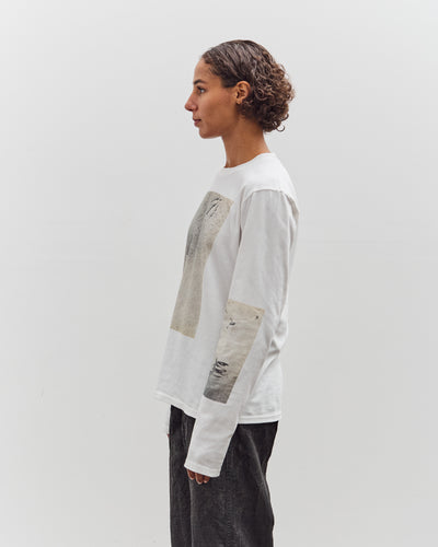 Kapital Jersey Crew Long Sleeve T, White