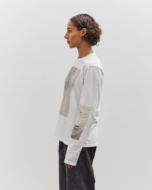 Kapital Jersey Crew Long Sleeve T, White