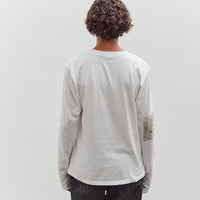 Kapital Jersey Crew Long Sleeve T, White