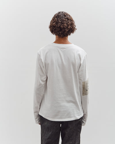 Kapital Jersey Crew Long Sleeve T, White