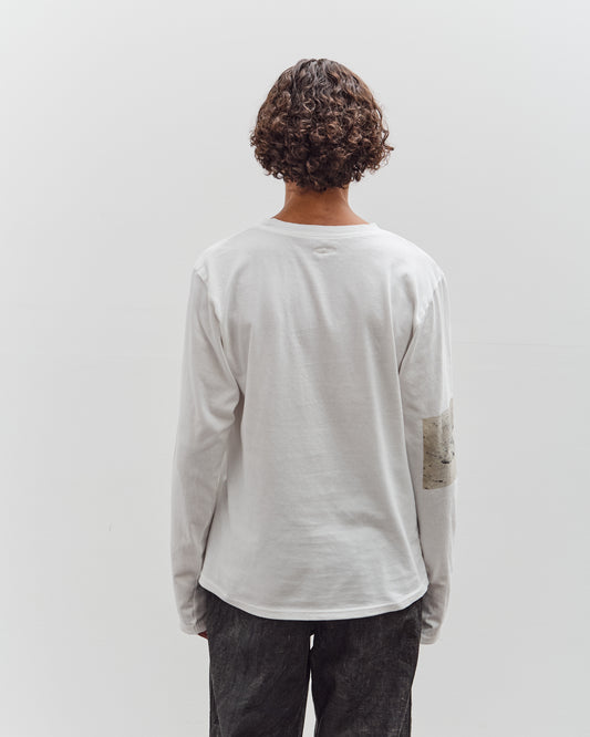 Kapital Jersey Crew Long Sleeve T, White