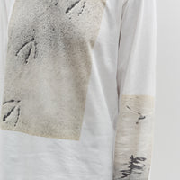 Kapital Jersey Crew Long Sleeve T, White