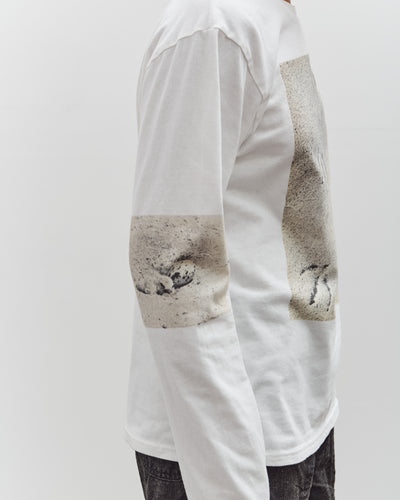 Kapital Jersey Crew Long Sleeve T, White