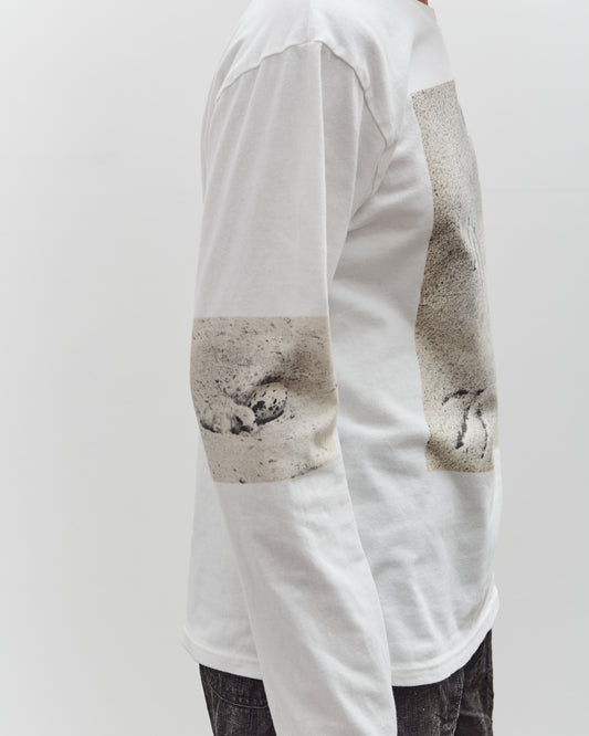 Kapital Jersey Crew Long Sleeve T, White