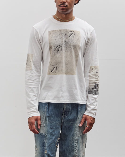 Kapital Jersey Crew Long Sleeve T, White