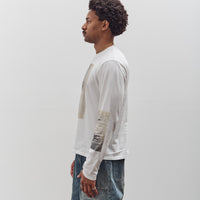 Kapital Jersey Crew Long Sleeve T, White
