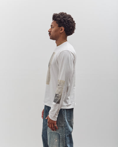 Kapital Jersey Crew Long Sleeve T, White