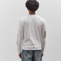 Kapital Jersey Crew Long Sleeve T, White