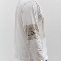 Kapital Jersey Crew Long Sleeve T, White